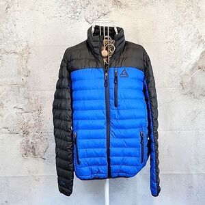 Gerry Men's down puffer jacket - blue & slate grey Size M